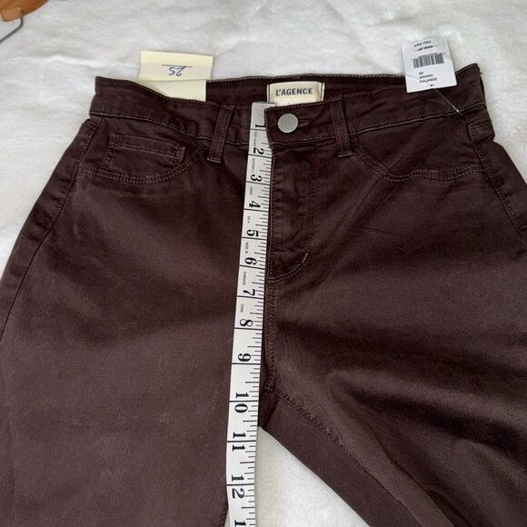 L’agence Margot High Rise Skinny Taille Haute Etroit in Coco Size 25 - Picture 7 of 11